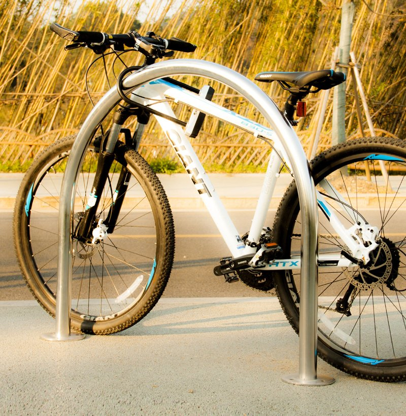 Outdoor Stainless Steel U Bike Hoop Bicycle Parking Stand Rack