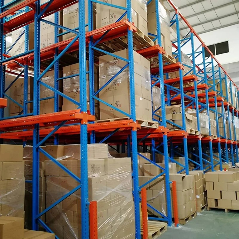 Q235/Q355 Industrial High Density Steel Drive-in Racking System Goods Storage Heavy Duty Warehouse Pallet Racking