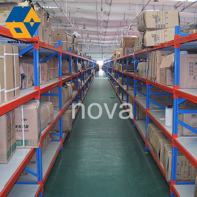 Adjustable Boltless Selective Steel Multi-Level Industrial Long Span Warehouse Storage Shelving Racks Cold Room Metal Longspan Storage Medium Duty Shelving