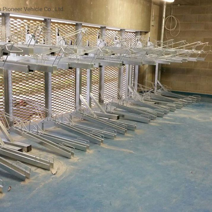 Carbon Steel Cycle Storage 4 Stands Double Deck Bike Rack for Garage