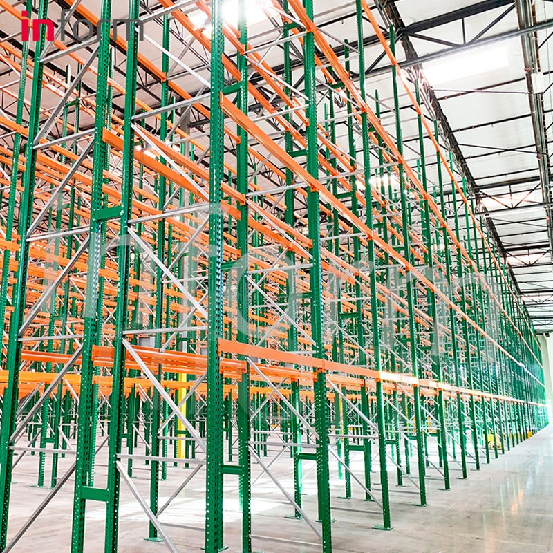 Warehouse High Density Adjustable Upright Pallet Rack Teardrop Selective Rack