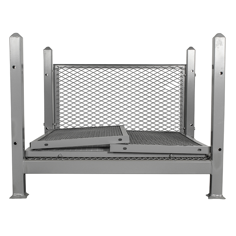 Removable Workshop Turnover Steel Post Storage Cage Metal Pallet Stackable Foldable Stillage