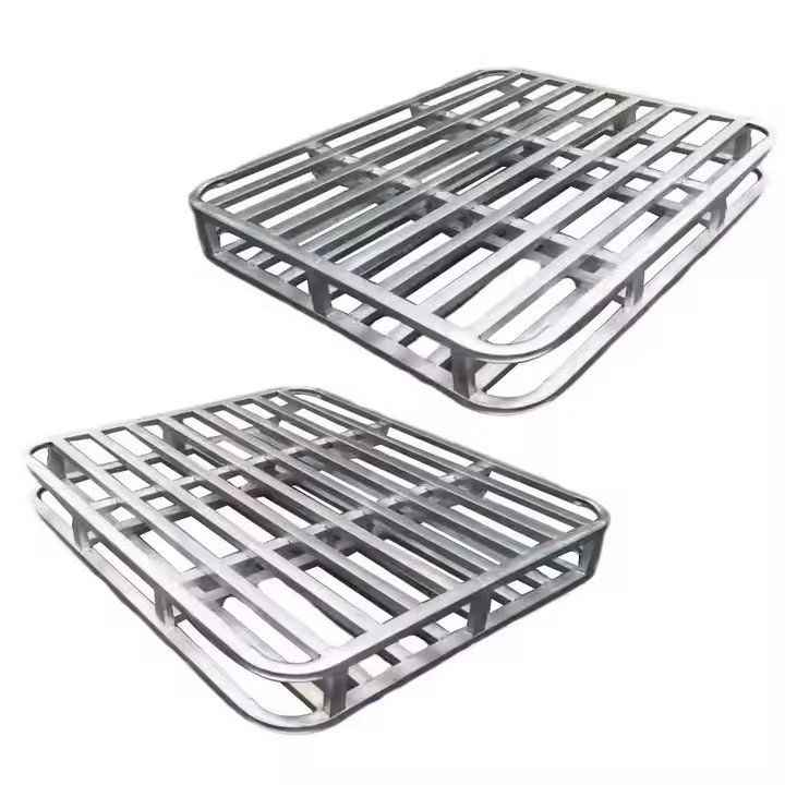 Industrial Heavy Load Factory Forklift Use Double Face Steel Pallet Two Entry Factory Metal Pallet