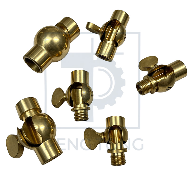 Polished Brass 360° Rotatable Ball Coupling Quick Lock Light Fitting Connector for Chandelier