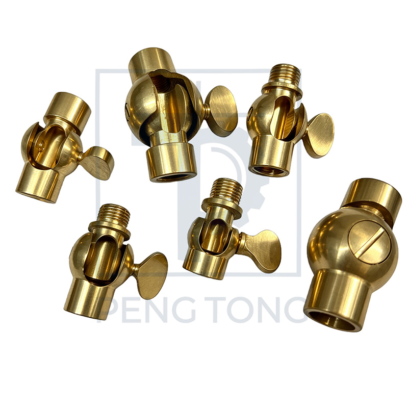 Polished Brass 360° Rotatable Ball Coupling Quick Lock Light Fitting Connector for Chandelier
