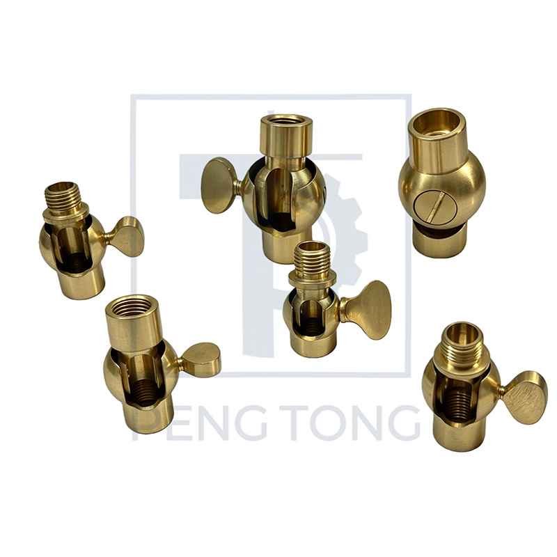 Polished Brass 360° Rotatable Ball Coupling Quick Lock Light Fitting Connector for Chandelier