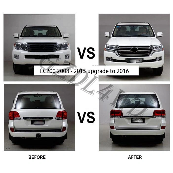 مجموعة تحويل السيارات 4WD 4X4 مجموعات هيكل السيارة لسيارة لاند كروزر LC200 2008-2015 ترقية إلى LC200 2016-2019