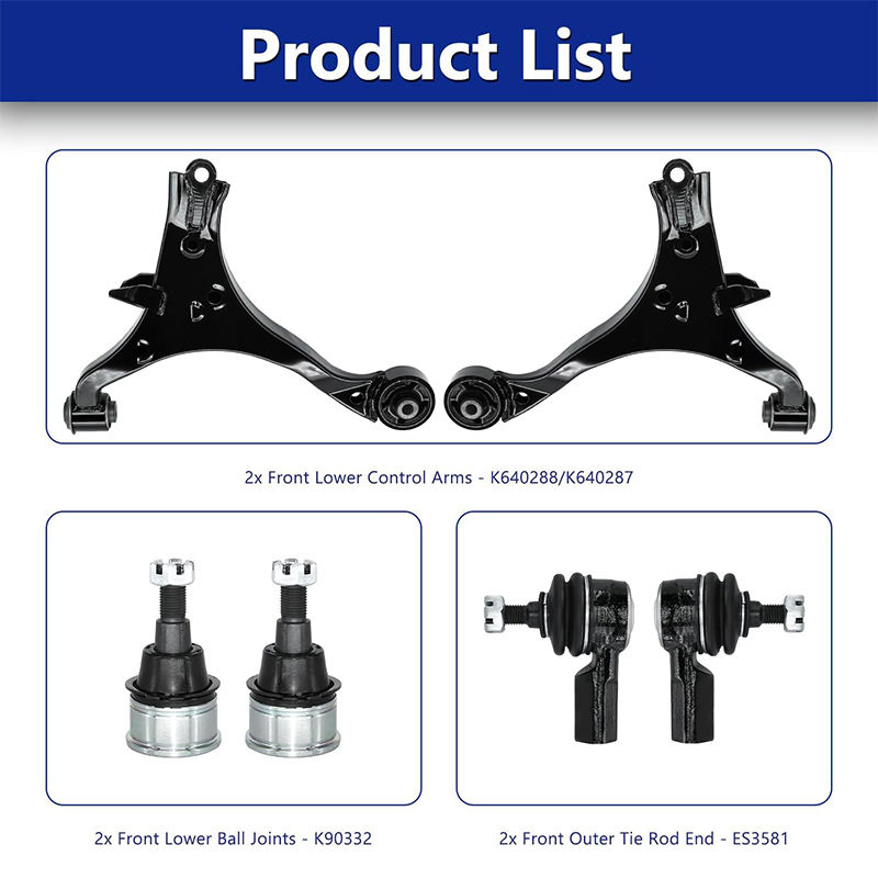 Replacement Front Lower Stabilizer Links Auto Control Arm Ball Joint Outer Tie Rod Suspension Kits for -Honda -Civic 2001-2005 Acura