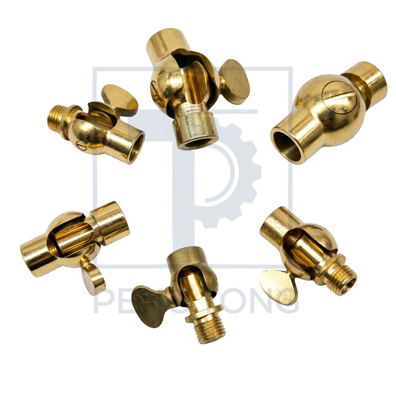 Polished Brass 360° Rotatable Ball Coupling Quick Lock Light Fitting Connector for Chandelier