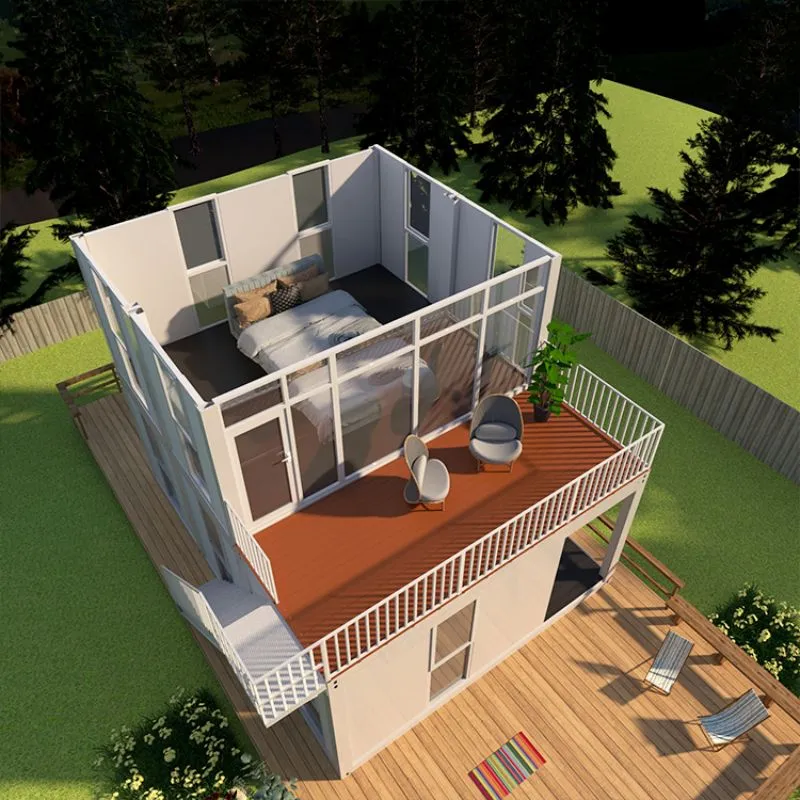 هيكل تصميم مخصص عالي الجودة منزل حاوية معيارية محمولة 2 غرفة مبنى مسبق الصنع