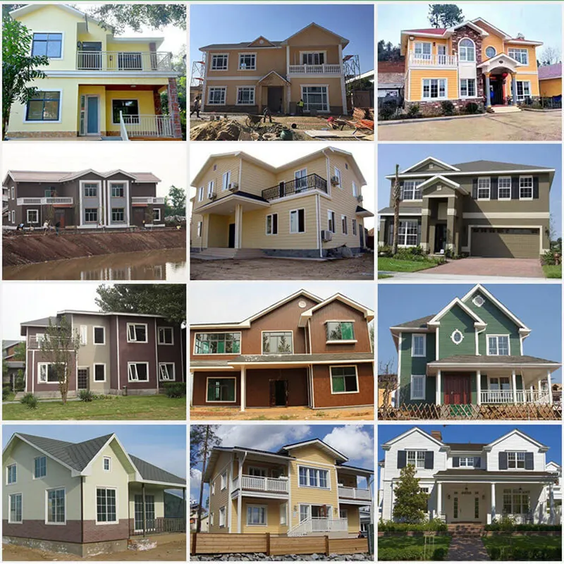 منزل كابينة هيكل فولاذي بزاوية مثلثة وسقف مائل مجموعة منازل حاويات