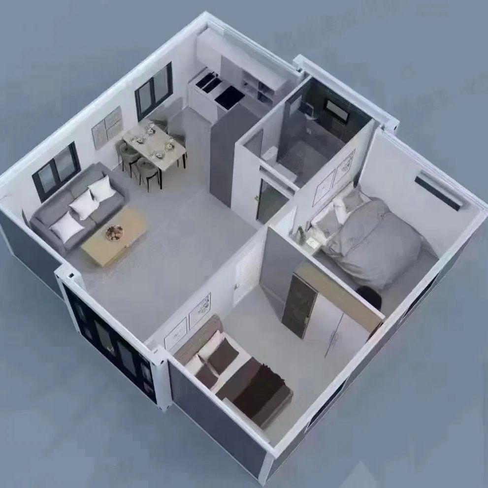 20/30/40FT منزل حاوية قابل للتوسيع والطوي منازل مسبقة الصنع حاويات محمولة منزل مسبق الصنع متنقل