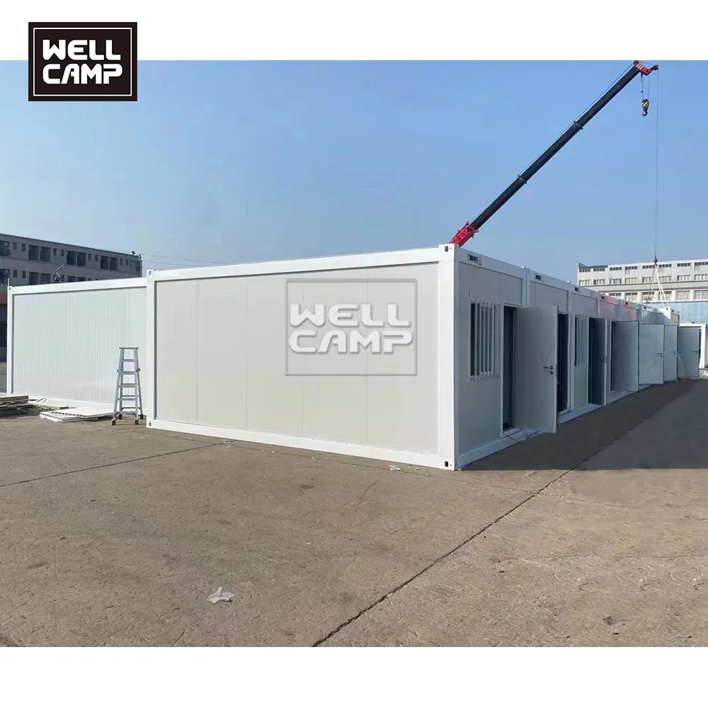 مصنع 20FT مستودع جاهز هيكل فولاذي مستشفى قطر فيلا حاوية مسطحة