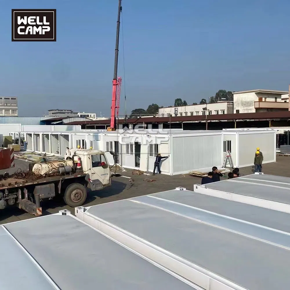 مصنع 20FT مستودع جاهز هيكل فولاذي مستشفى قطر فيلا حاوية مسطحة