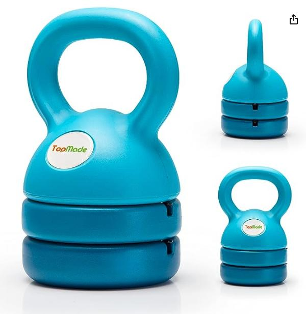 Adjustable Kettlebell Weight Set: 3-in-1 Kettlebells 5lbs 8lbs 12lbs for Choose for Home Gym Full-Body Workout Strength Training Weight Kettlebell Set