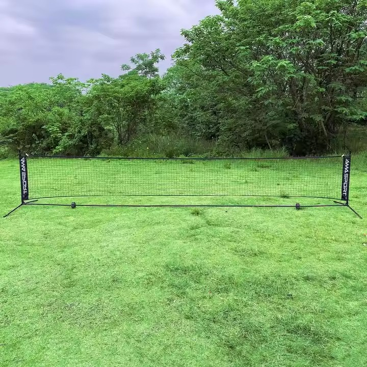 4m Portable Pickleball Net System with Rackets and Balls, Foldable, Easy Setup, Height Adjustable for Tennis and Badminton