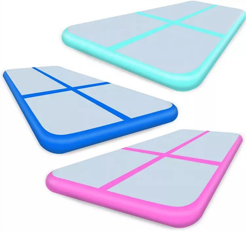 Stock Inflatable Gymnastics Mat Airtrack Tumble Square Air Track Mat Matt Tumbling 5 Meter for Gymnastics Kids Air Track Mat