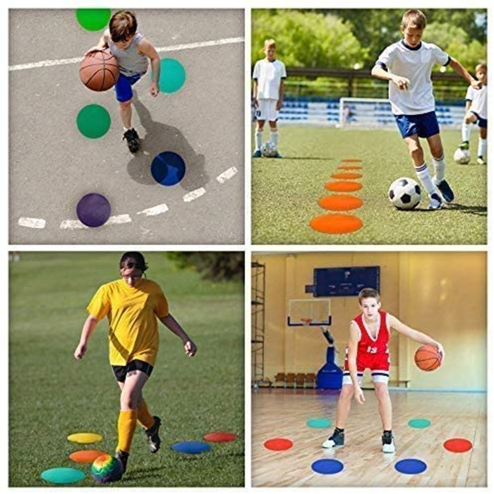 Wholesale Non Slip Rubber Agility Markers Marker Cones Flat Field Cones Floor Dots for Soccer