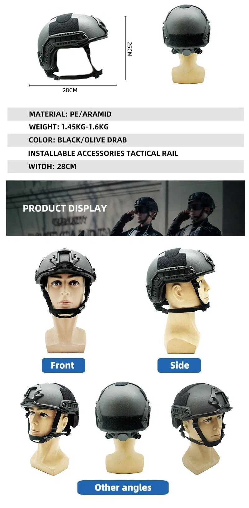 Fast Security Tactical Helmet Detail 1