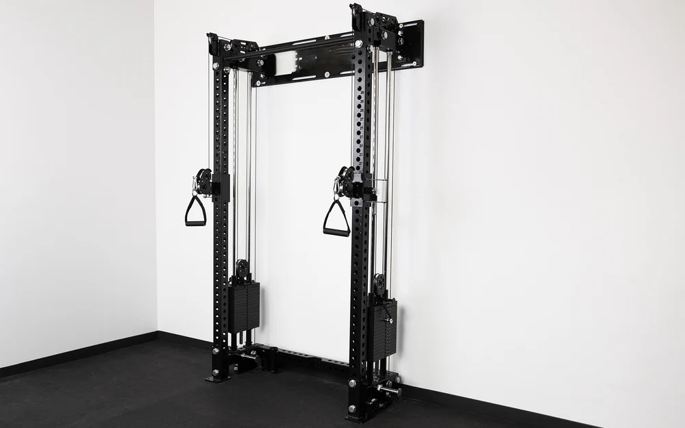 Wall Mounted Power Rack Functional Trainer Cable Machine with Adjustable Pulley System