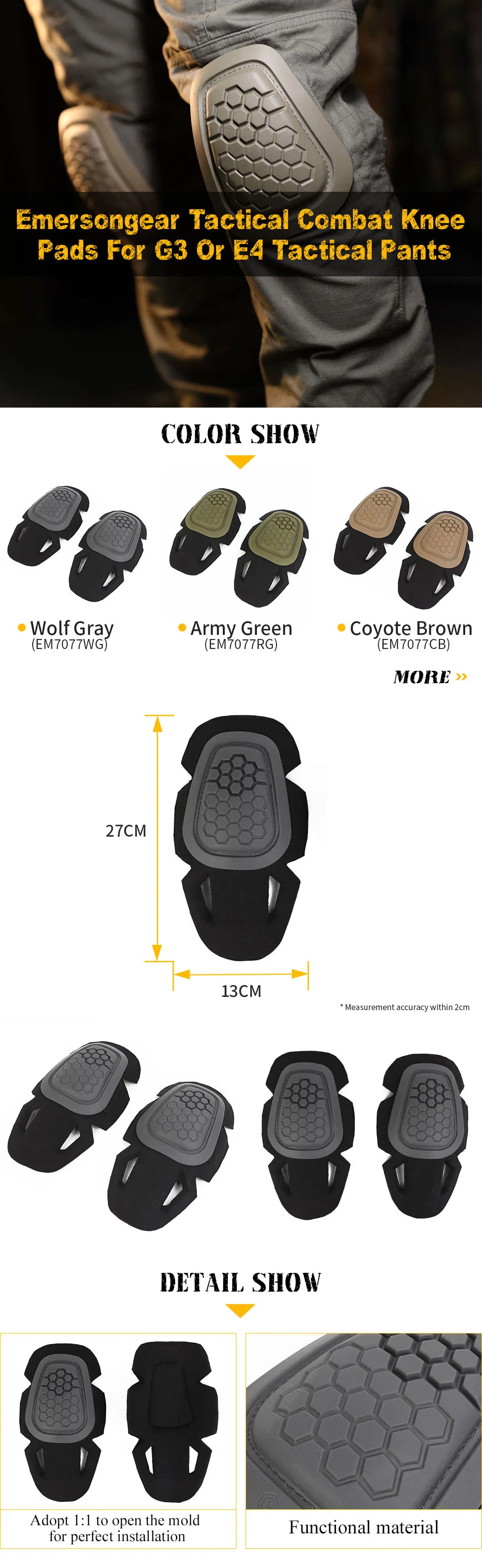 Combat Knee Pads Details
