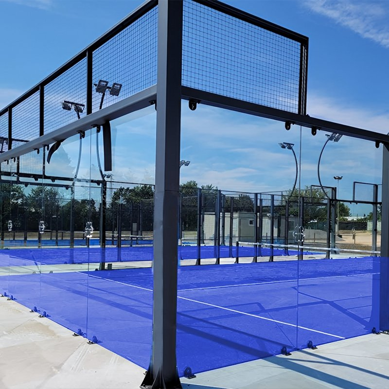 Complete Padel Court System with Turf Net Glass and Lighting for Outdoor Use Padel Court Glass
