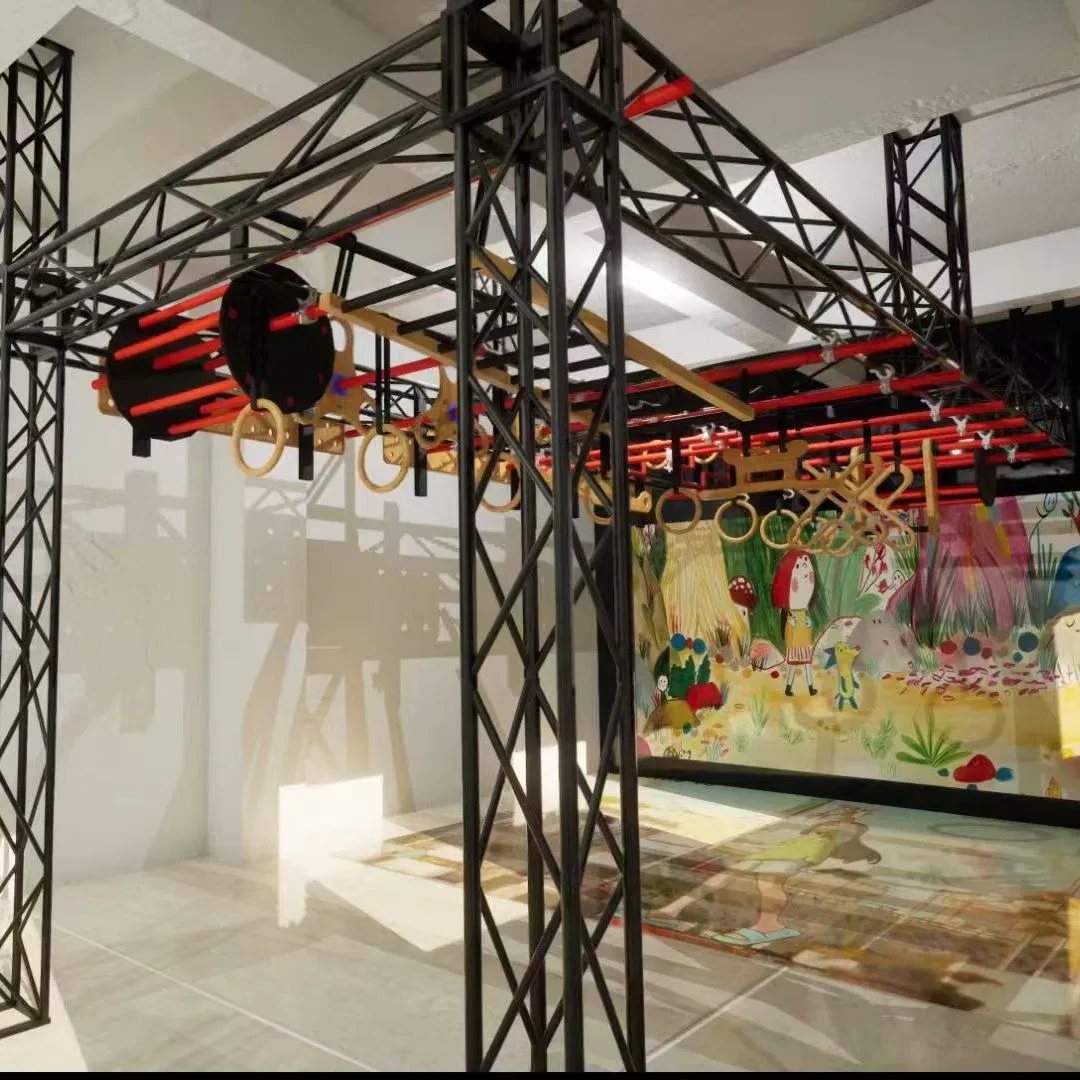 Adjustable Indoor Playground Ninja Training Warrior Track Set Enhances Child's Strength