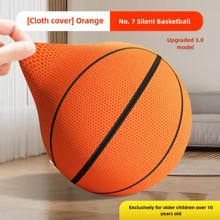 Soft Foam Silent Basketball Indoor Sports Toy with Durable Fabric Cover