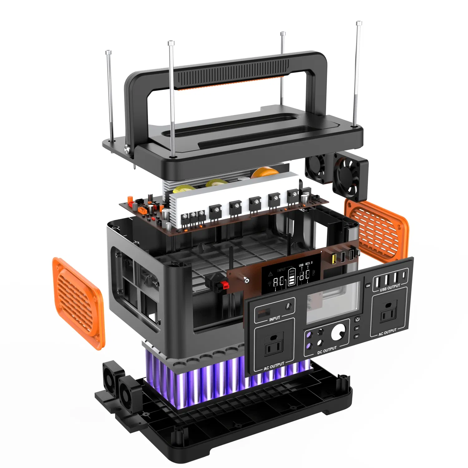 1800W 220V 230V LiFePO4 Battery Powerstation Outdoor Camping Portable Power Station Solar Generator