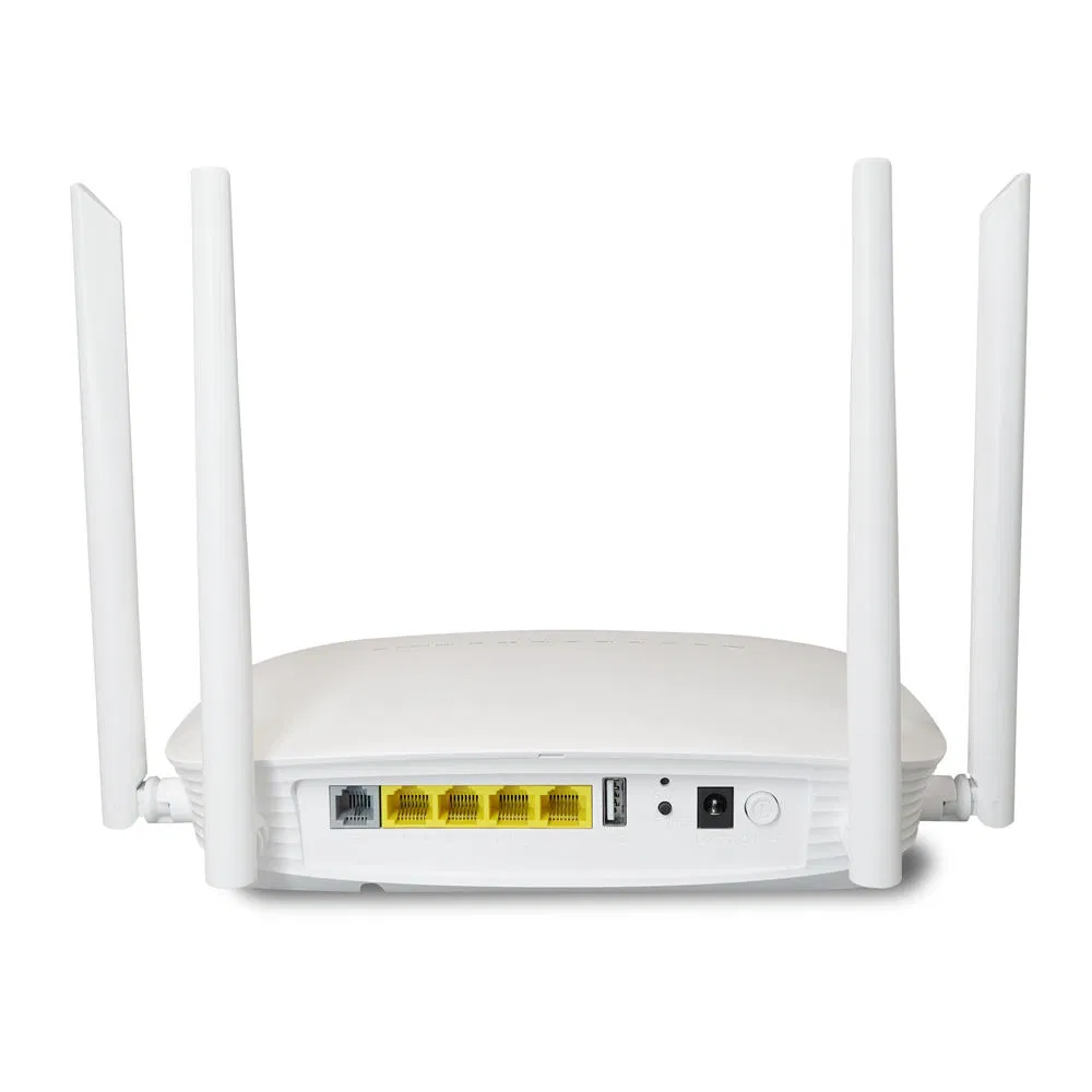 WiFi 6 Ax3000 Dual-Band Xpon Router, 4 Gigabit LAN Ports 1 Rj11 1 USB, Gpon/Epon Adaptive ONU Seamless Fiber Optic Equipment