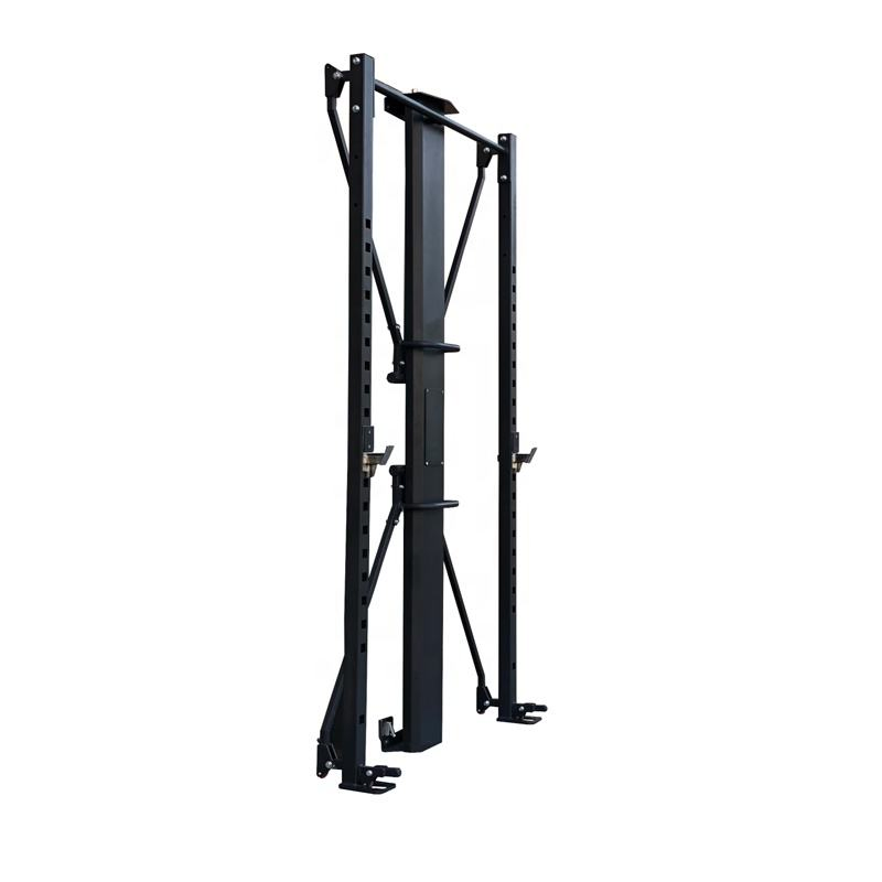 Functional Garage Adjustable Wall Mounted Gym Equipment Power Cage Half Folding Squat Rack