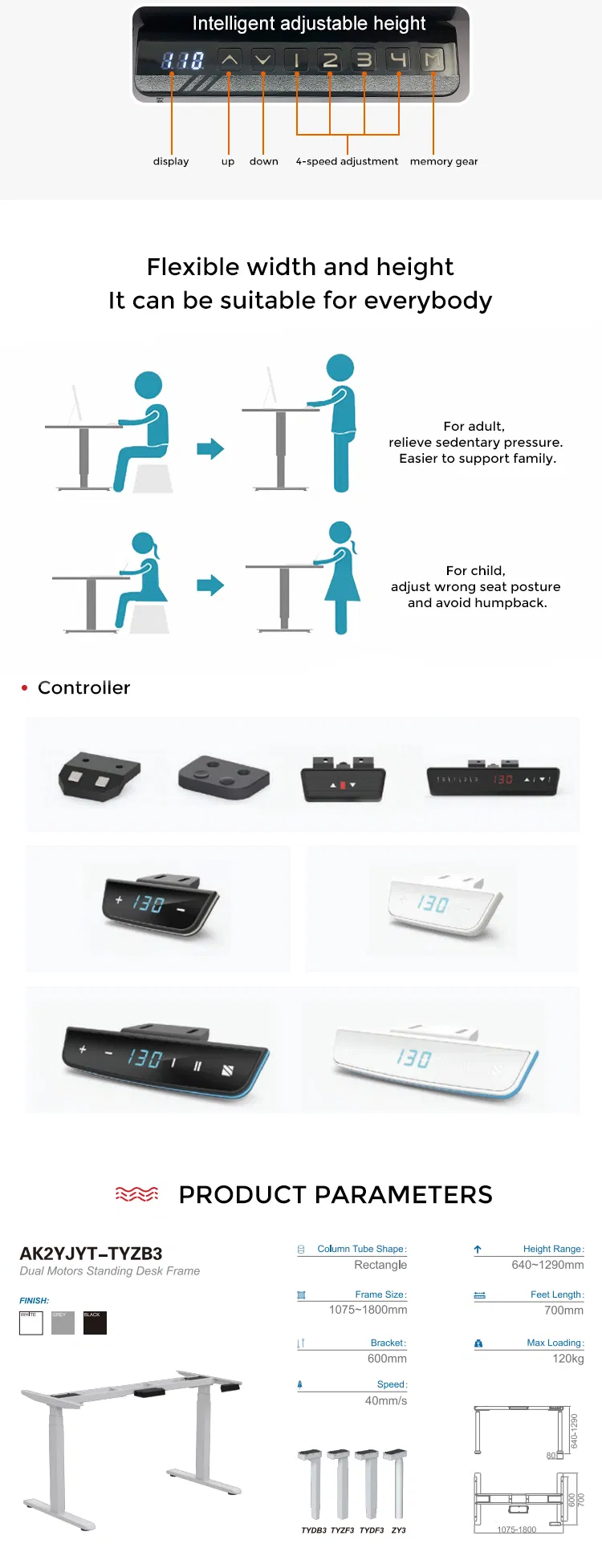 Adjustable Computer Table