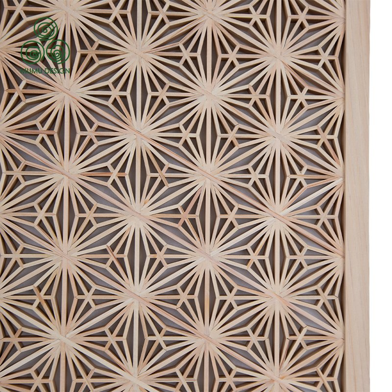 Exquisite Handmade Wooden Lattice for Luxury Home Interior Kumiko Feature Wall