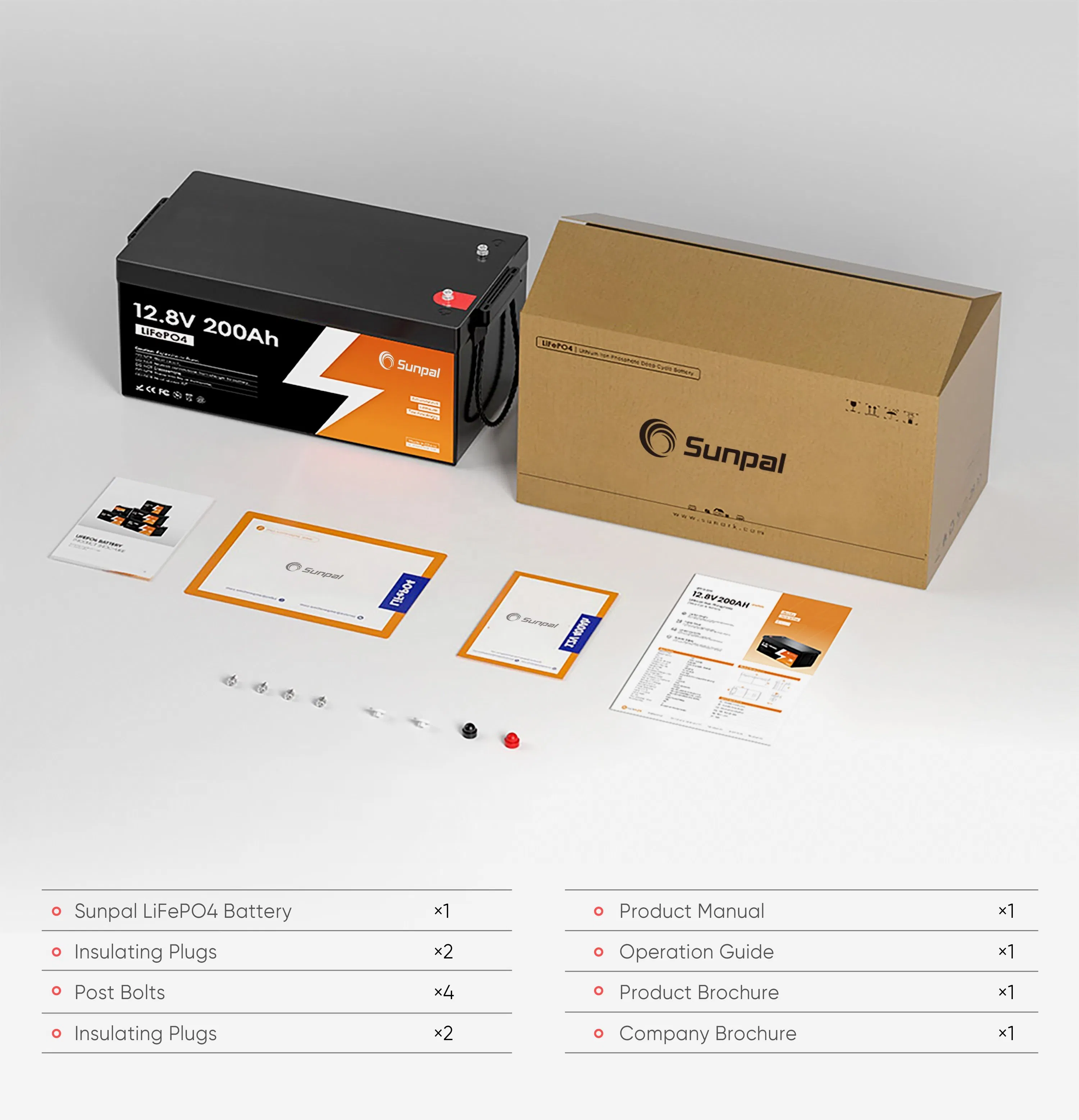 Sunpal Lithium Battery Energy Storage 12V 200Ah 250Ah Lifepo4 Outdoor Solar Power Battery Eu Warehouse