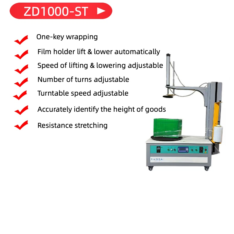 Z D1000-Std Easy to Use Automatic Packaging Machine for 3" Diameter Paper Core Cut Film Automatically