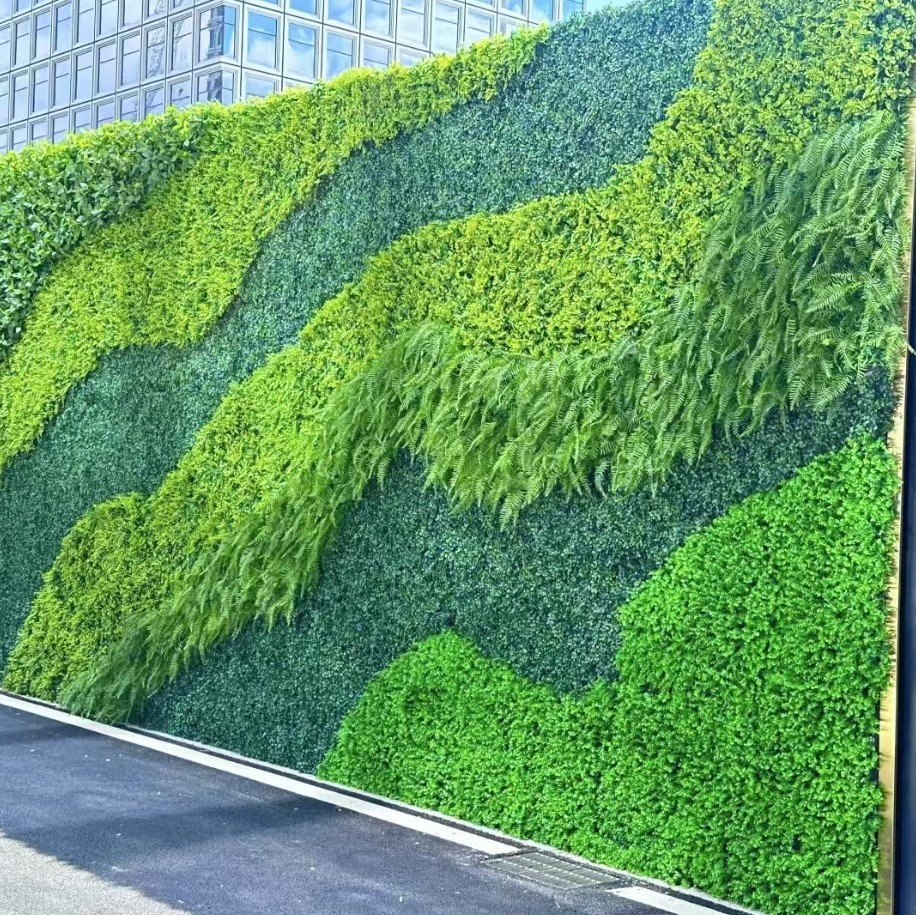 Environmental Protection China Wholesale Artificial Hedge Wall Plants Flower Grass Wall Backdrop for Home Wall