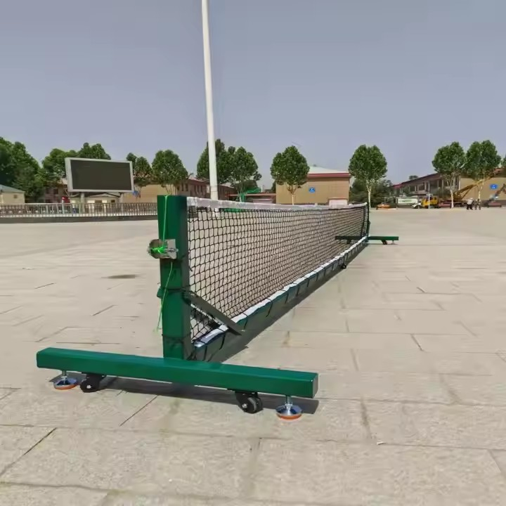 Steel or Aluminum Material Made Fixed Inground Round Tube Tennis and Pickleball Post Net System