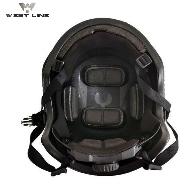 Black Fast Safety Protective Self Defense Combat PE Aramid Helmet