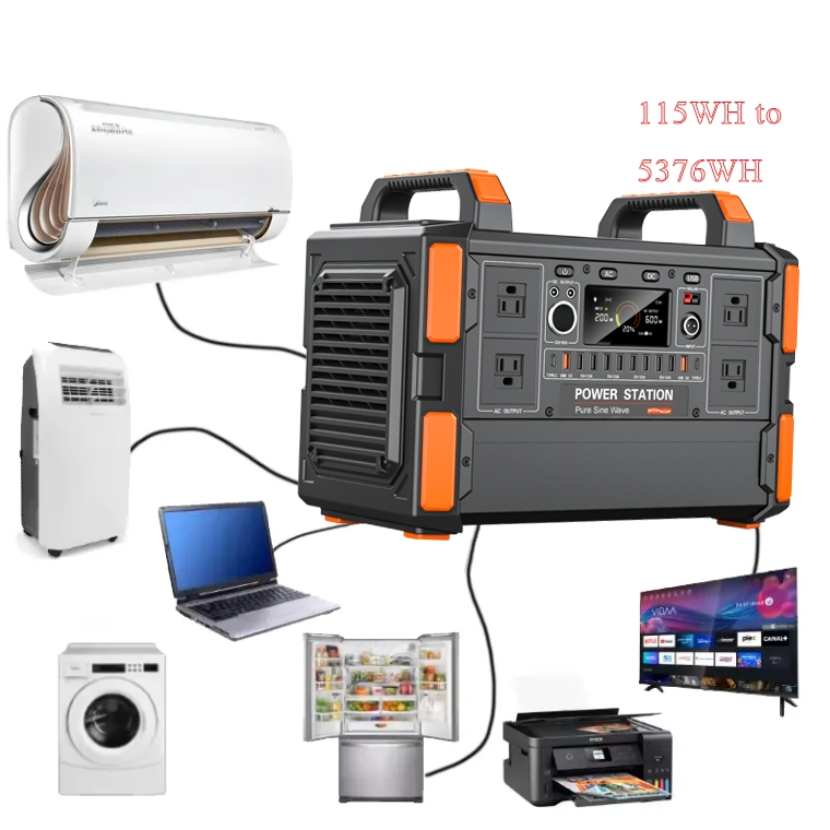 1800W 220V 230V LiFePO4 Battery Powerstation Outdoor Camping Portable Power Station Solar Generator