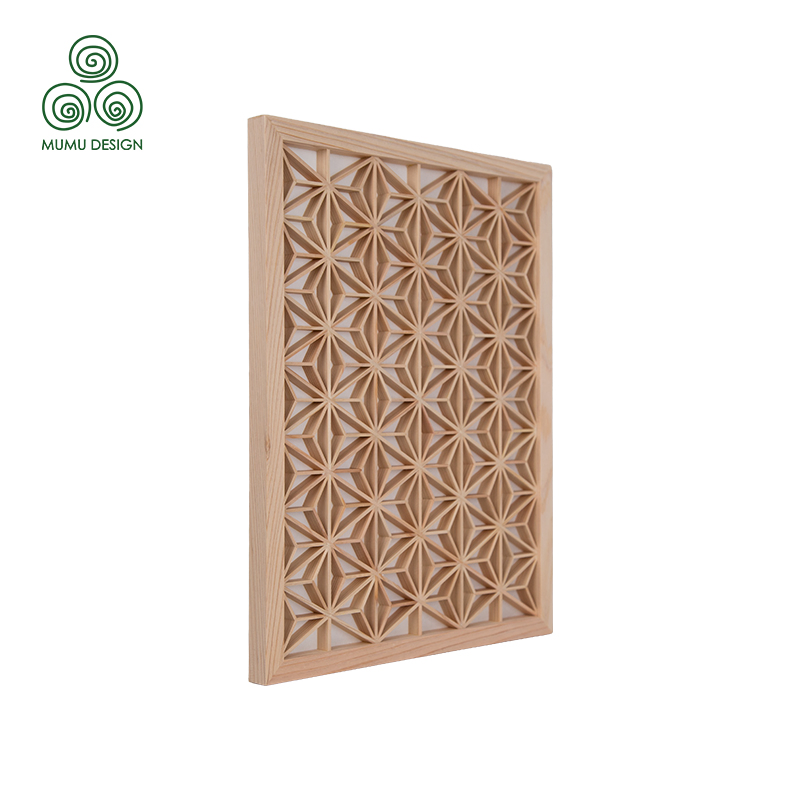 Custom Wooden Lattice Design for Modern Home Decoration Project Kumiko Feature Wall