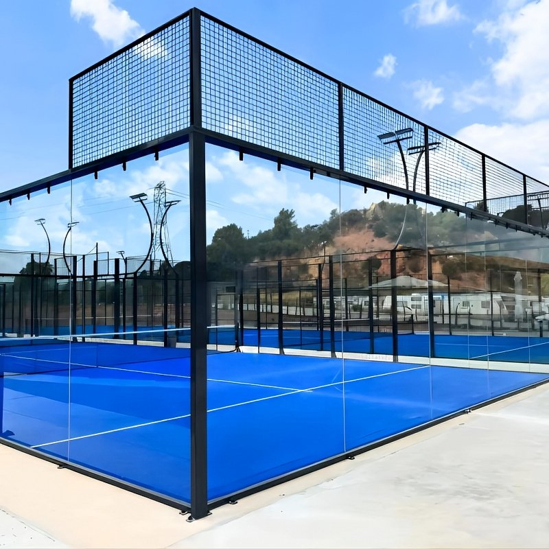 Complete Padel Court System with Turf Net Glass and Lighting for Outdoor Use Padel Court Glass