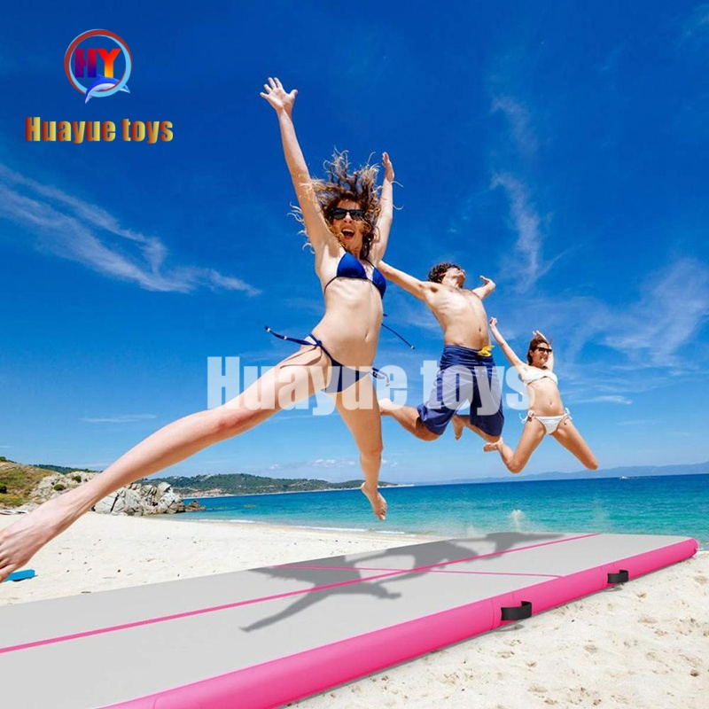 Custom Logo 3m 4m 5m PVC Air Track Inflatable Gym Mat for Fitness Yoga Gymnastics Dwf Material