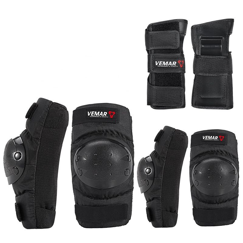 6PCS Kids Youth Protective Gear Set Outdoor Sports Protection Wrist Guards Knee Elbow Pads