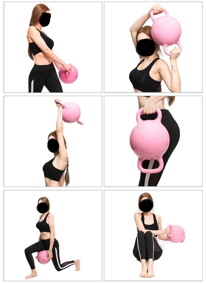 Adjustable Weight Kettlebell Portable Water Filled Inflatable Kettlebell with 2 Handles for Multiple Grip Bl12871