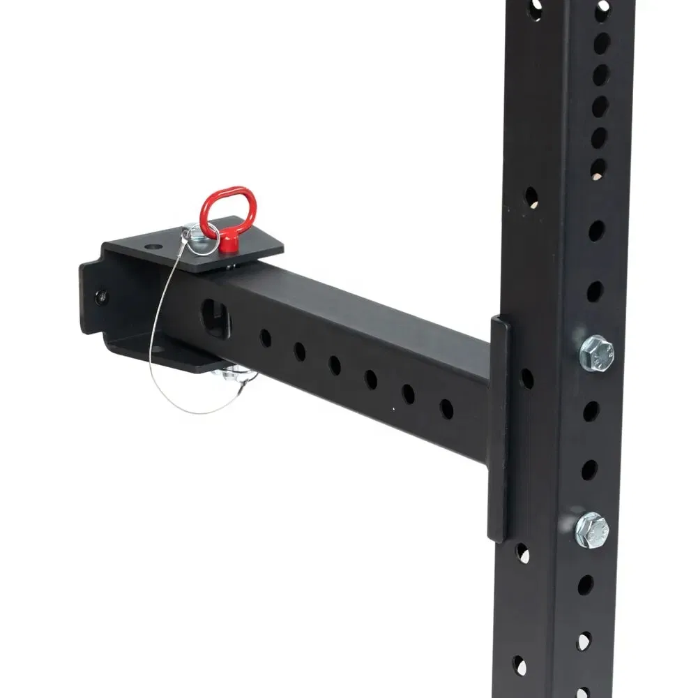 Wall Mounted Power Rack Matt Black Folding Squat Rack Design