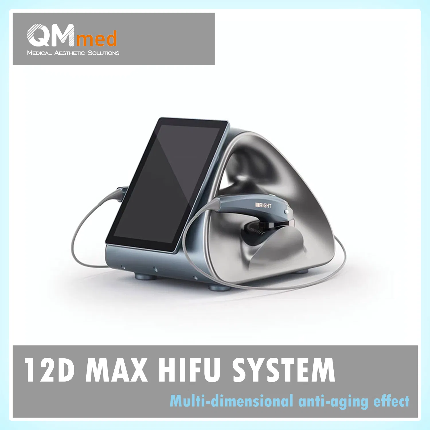 12D Smart Multi-Dimensional Focused Ultrasound Anti-Aging System 7 Depth Cartridges Precision Targeting Smas Layer 2-in-1 Face Lifting &amp; Body Slimming