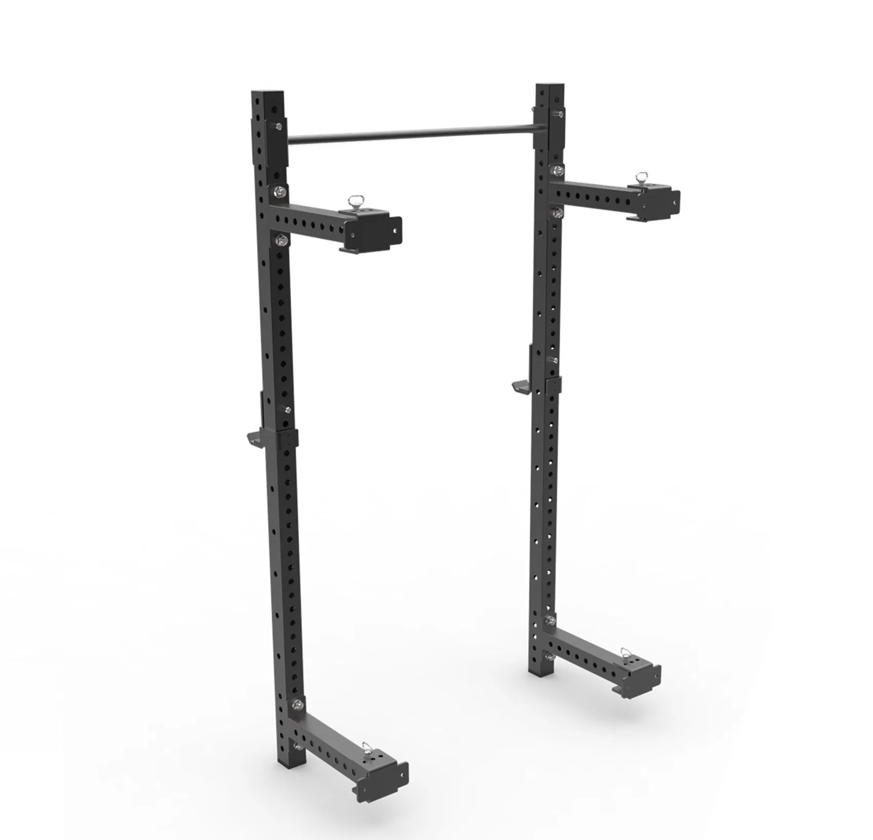 Commercial Gym Fitness Equipment and Home Strength Machine Wall Mounted Power Rack Includes Safety Spotter Arms
