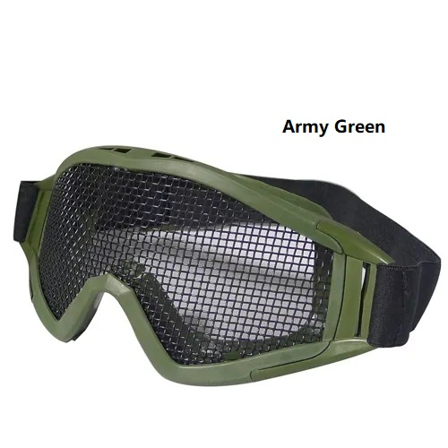 New Protective Outdoor Anti Impact Glasses Iron Mesh High Density Grid Riding off Road Sports Goggles