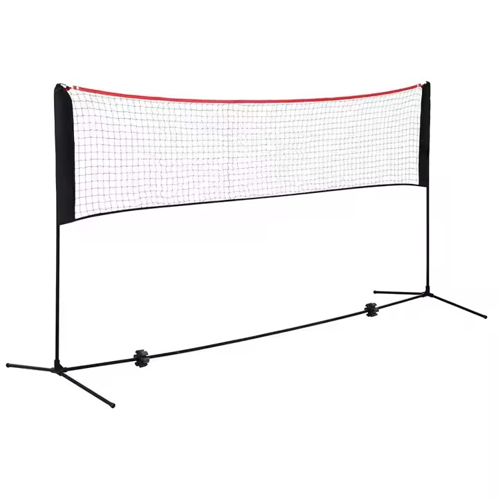 4m Portable Pickleball Net System with Rackets and Balls, Foldable, Easy Setup, Height Adjustable for Tennis and Badminton