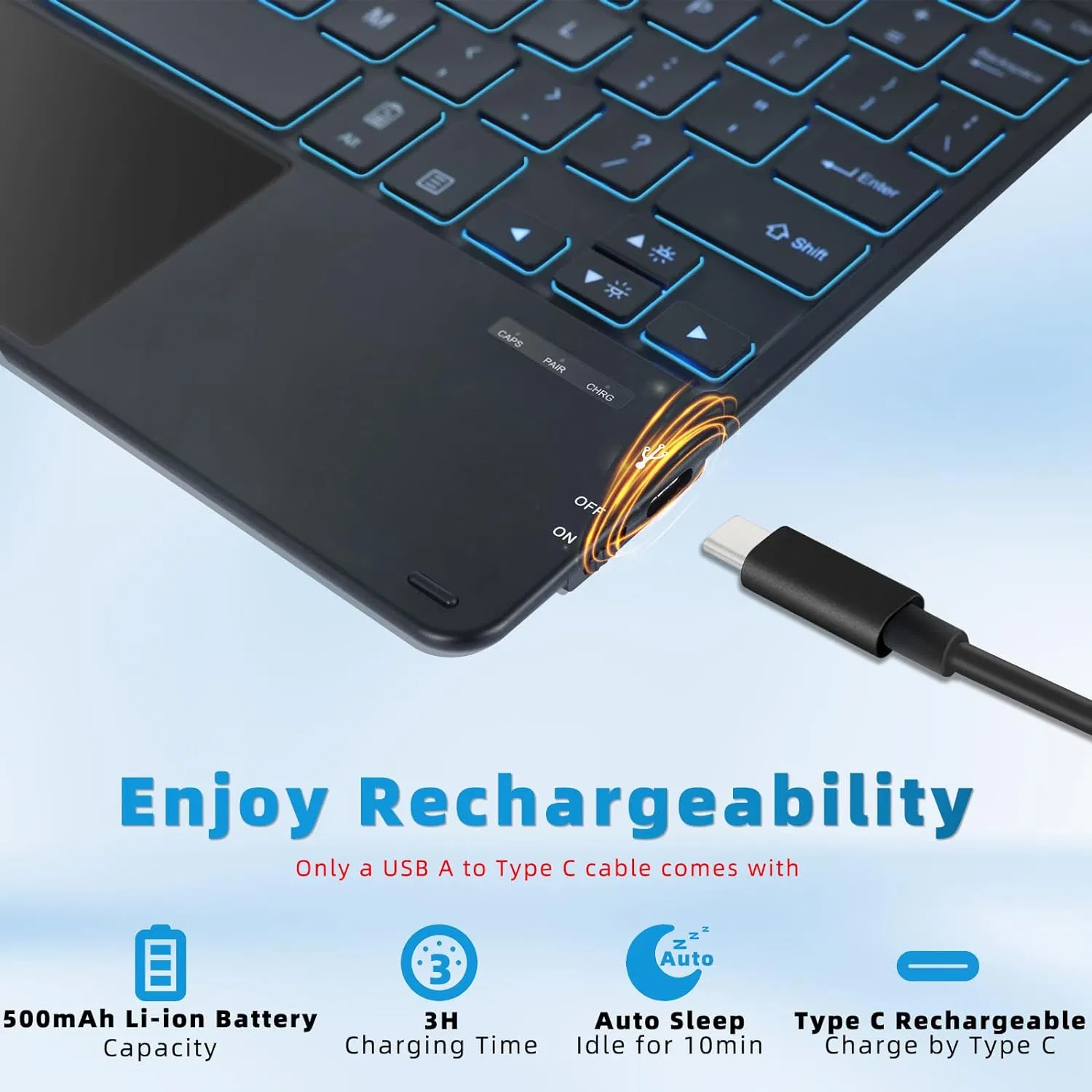 Factory Wholesale Magic Smart Bluetooth Wireless Keyboard with Backlit for Tablet Surface Go 2/3